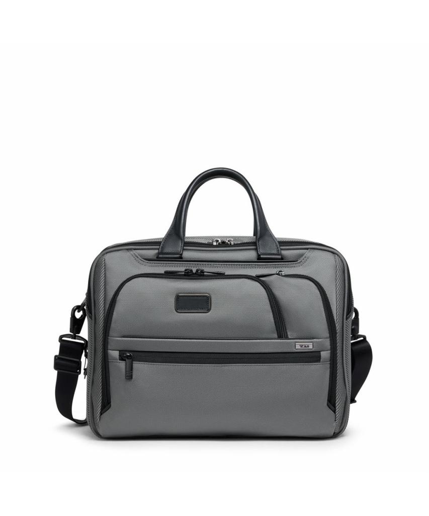 Tumi Alpha Medium 15-Inch Expandable Briefcase Grey Reflective_02603141Gryrfl4