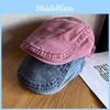 Classic Washed Water Cotton Beret Hat With Sunshade And Design Breathable