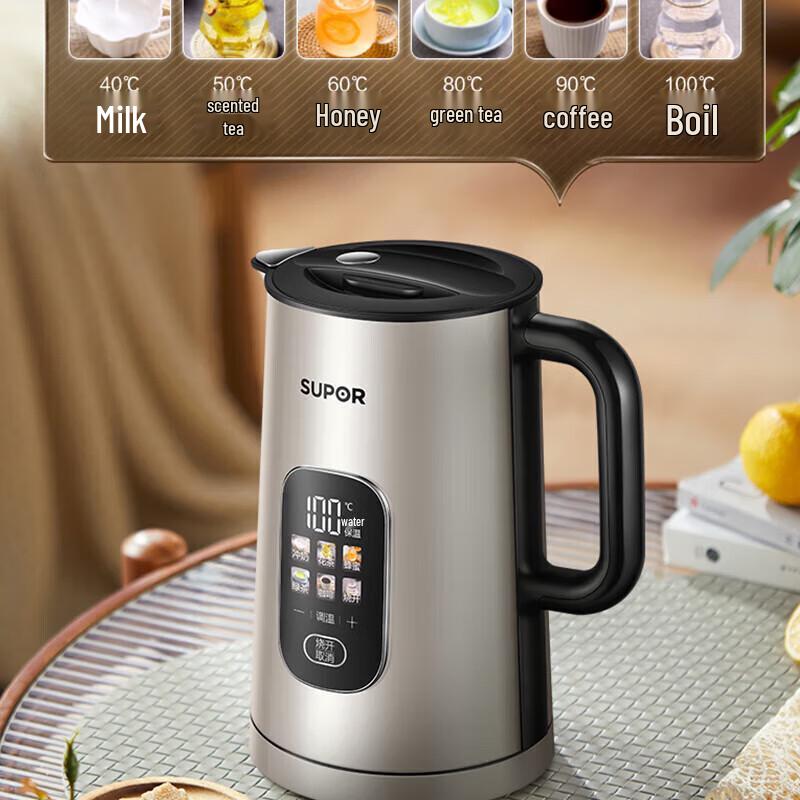 SUPOR SW-15S02FQ Electric Kettle with Temperature Display CN plug (adapter included)