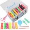 DIY безопасная красочная легкая глиняная игрушка 24 цвета мягкий пластилин коробка для хранения набор игрушек 