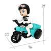 Electric Mini Car Toy Stunt Bike Toy for Kindergarten Interactive Learning Toy with Music Funny Gift for Activity Center  Orange