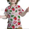 Toddler 3D Funny Fruits Printed T Shirts Baby Boys Girls Kids Tee Tops Summer Children Avocado Strawberry Lemon Apple T-shirts