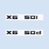 Chrome Black 3D Numbers M X6M50i X6M50d X6 M50d M50i ABS Emblem for BMW X5 Series E71 G06 Car Trunk Badge Logo Sticker