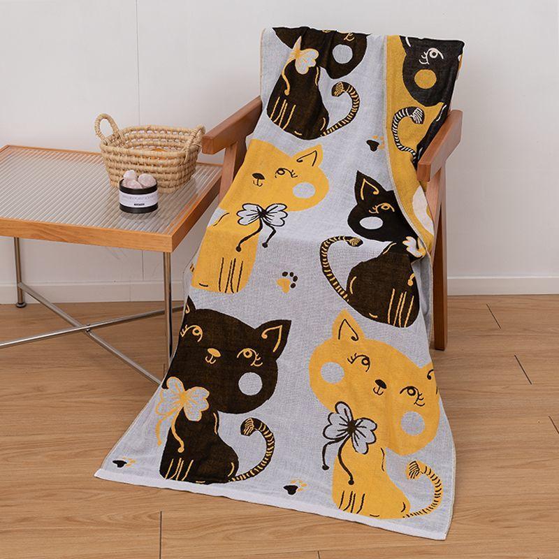 70x140 см банное полотенце из хлопковой марли для взрослых, бытовое, впитывающее, безворсовое, милое, мягкое, с рисунком из чистого хлопка, банное полотенце с песком