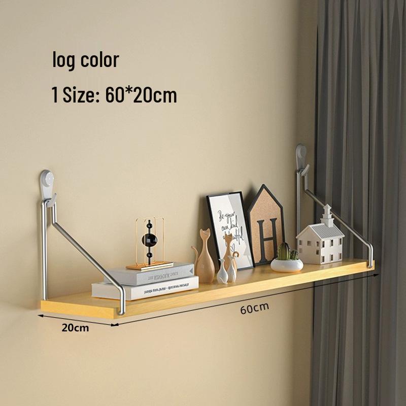 Punch-Free Wrought Iron Wall Shelf - Living Room & Bedroom Decor