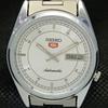 ВОССТАНОВЛЕННЫЕ ВИНТАЖНЫЕ МУЖСКИЕ ЧАСЫ SEIKO 5 AUTOMATIC JAPAN D/D SILVER 593a-a311253-2