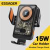 Essager Car Phone Holder 15W QI Wireless Charger for iPhone 15 14 13 12 Xiaomi Samsung Car Mount Fast Wireless Charging Charger