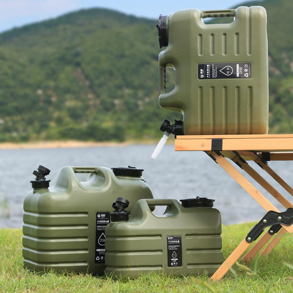 11L/12L/25L Outdoor Camping Water Bin Large Capacity Portable Water Tank with Detachable Faucet No leakage Camping Fishing