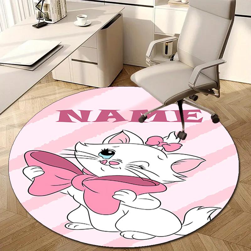 Personalized M-Marie Round Chair Office Rug - Perfect for Mat, Office Chair & More - Ideal Gift for Birthdays and Holidays