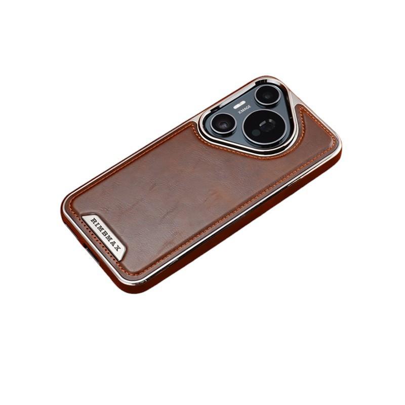 Pura 70 Pro Case Electroplated Full Coverage Magnetic Leather Cover Shockproof Business Style