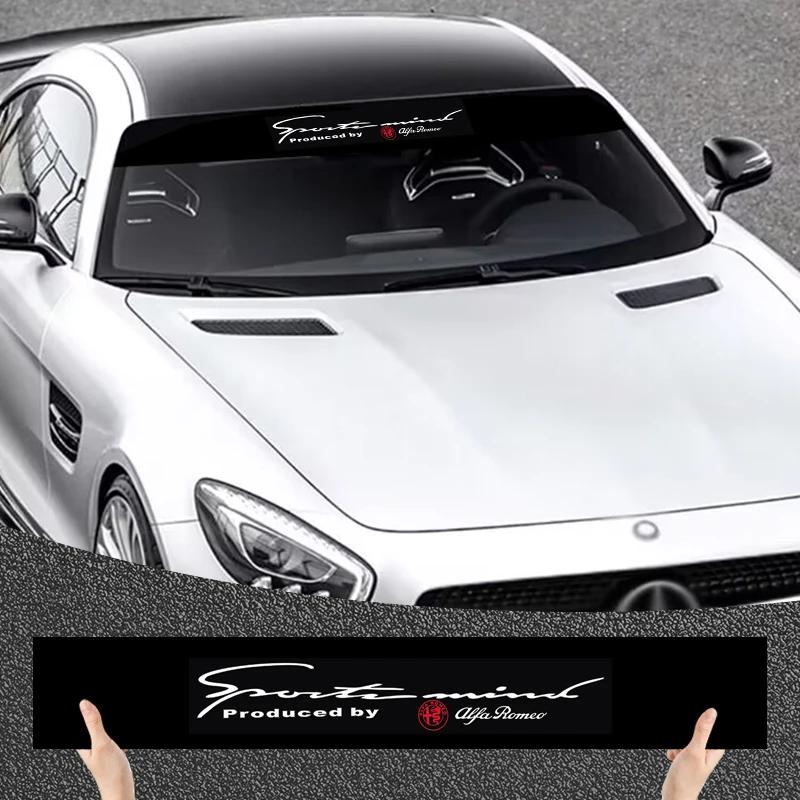 1PC Car Windscreen Window Sticker For Alfa Romeo Giulia Stelvio Giulietta 156 159 147 Mito Tonale Brera Disco Auto AccessoriesGF8