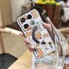 Cute Silicone Phone Case For Infinix GT 20 Pro/X6871 Phone Holder Lanyard Durable Ring Back Cover Fashion Design Cartoon