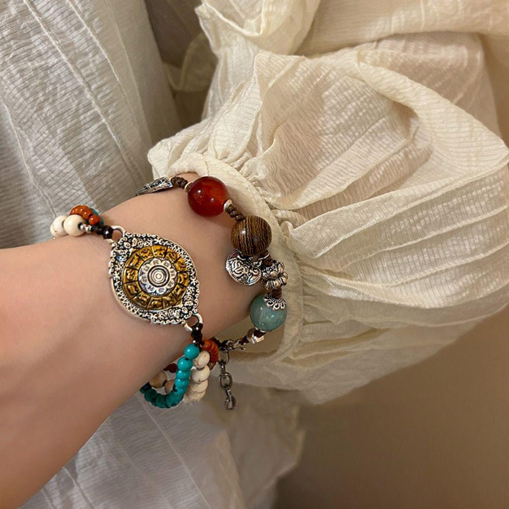 Colorful Bohemian Bracelet Nepal Tibetan Style Vintage Beaded Bracelet Jewelry