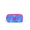 coral high Kids Blue Heart Patterned Two Compartment Pencil Bag 12485