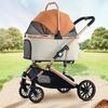 BNDC Medium Pet Stroller: Foldable, Shock-Absorbing, Separate Basket for Large Dogs