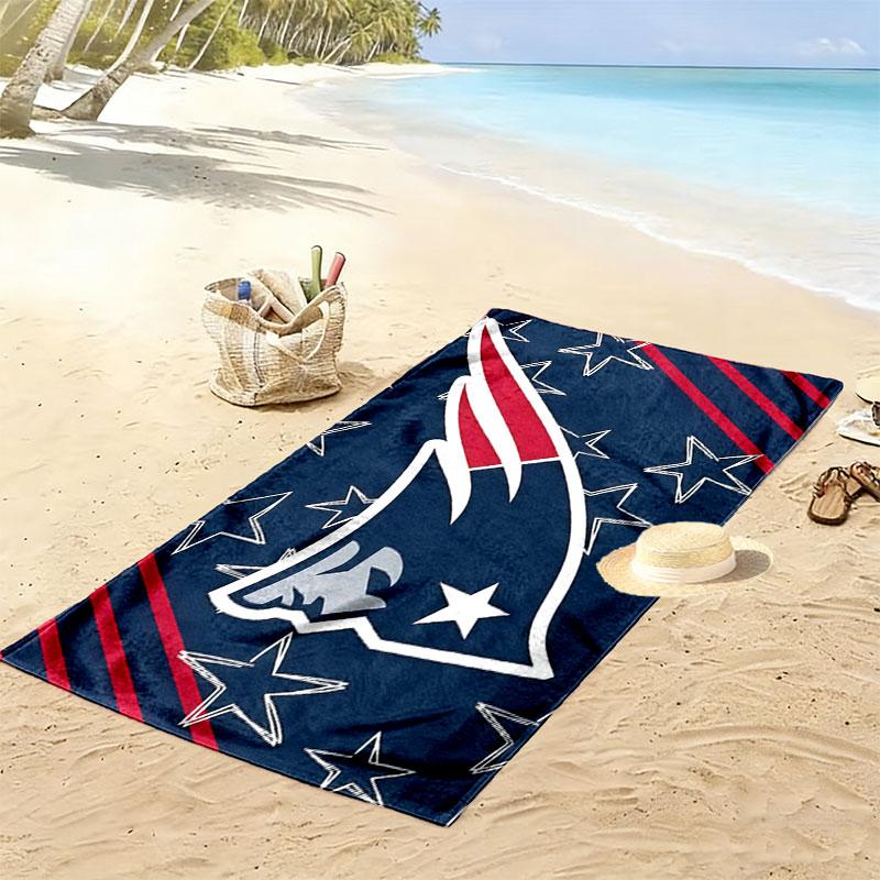 Пляжное полотенце с принтом New England Patriots, большое, мягкое, быстросохнущее, для пляжа, кемпинга, плавания