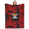 One Piece Pirate Flag Blankets Flannel Awesome Soft Throw Blanket for Bed Sofa Spring/Autumn