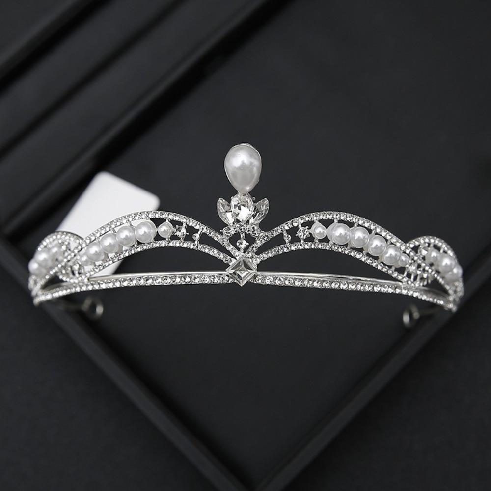 Simple Design Wedding Bride Crown Crystal Rhinestone Princess Crown  Wedding Ceremony