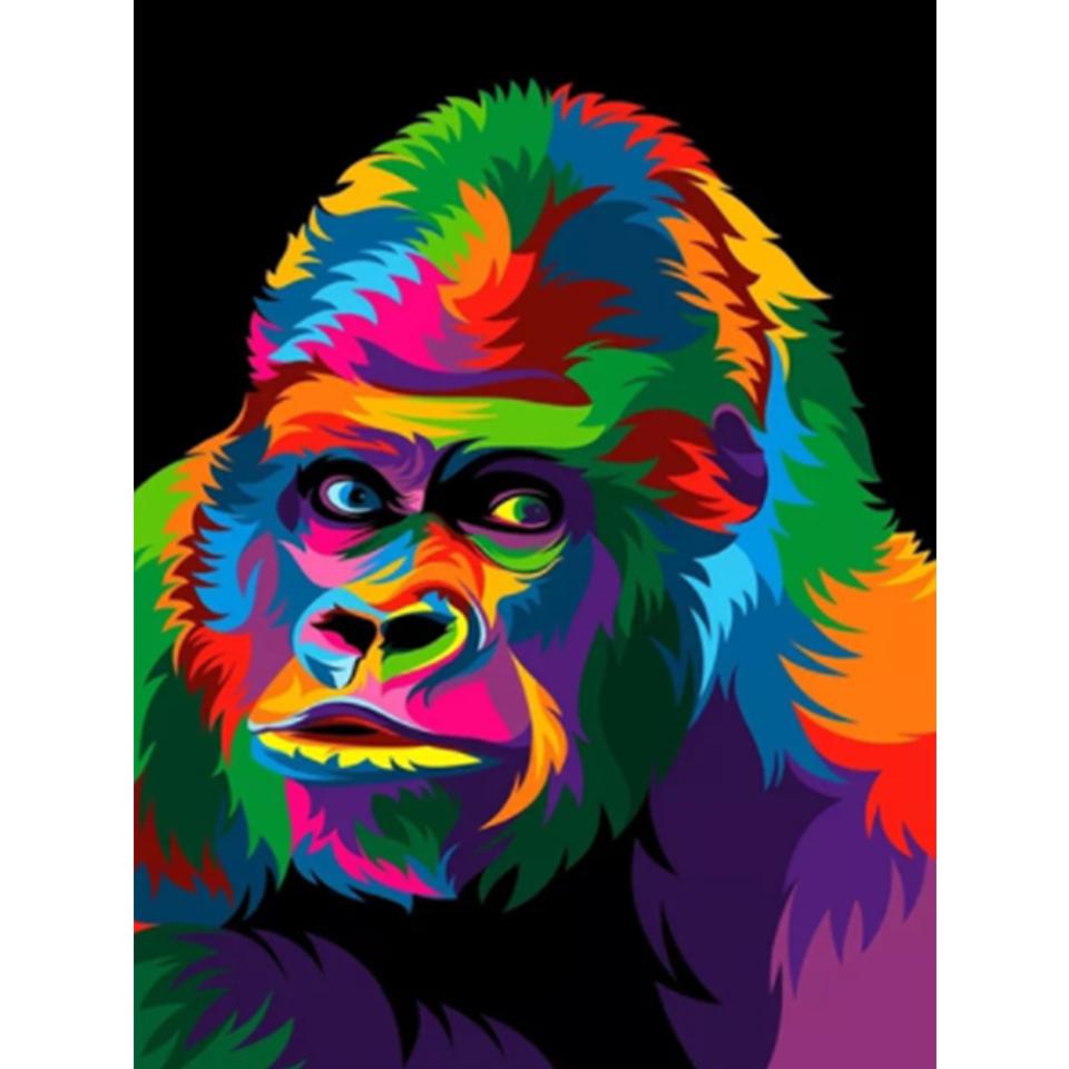 DIY 5D Diamond Painting Animal Lion Cat Monkey Cross Stitch Kit Diamond Embroidery Mosaic Art Picture Rhinestone Decoration Gift