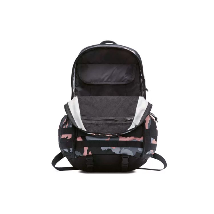 Nike SB Skate Series Sports Large Capacity Polyester Backpack Unisex Backpacks Pink-Camouflage BA5983-060