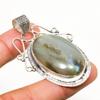 Labradorite Gemstone Handmade 925 Silver Plated Jewelry Pendant 2.08"