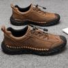 Cross Border Popular Wearable Rubber Outsole Casual Sneakers Men Casual Leather Tenis Shoes Comfy Antiskid Walking Shoes