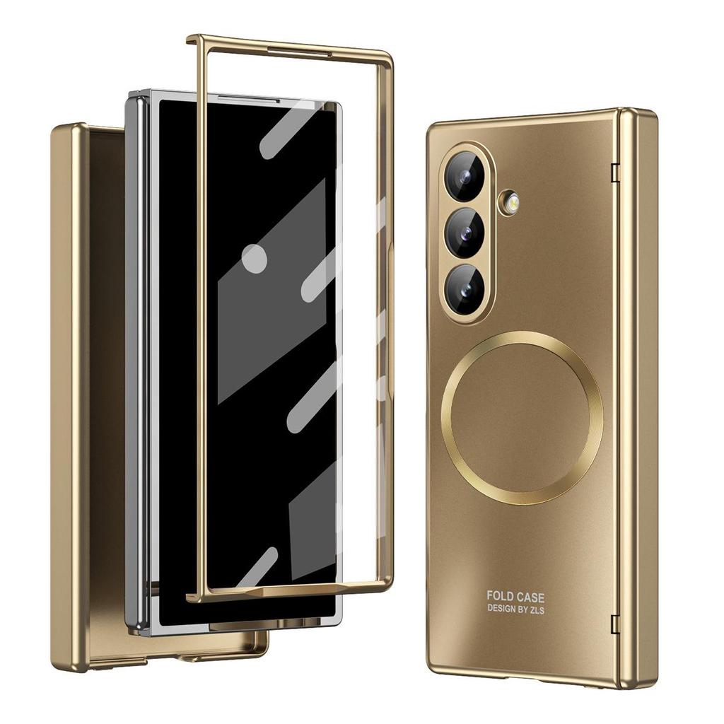 Совместимый магнитный чехол для Samsung Z Fold6 с поддержкой беспроводной зарядки - Защитный чехол для Fold7