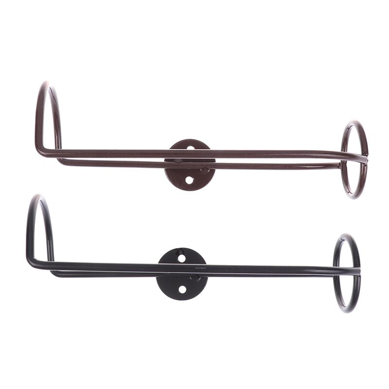 1Pcs Wall-Mounted Bar Wine Holder Champagne Storage Display Iron Metal Support Shelf Stand