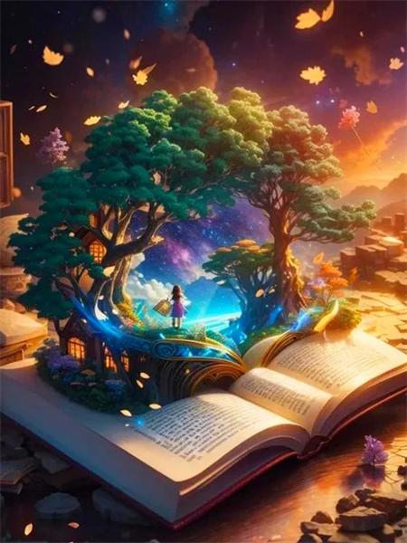 Набор для алмазной живописи Книга Фэнтези Полный квадрат Круглая вышивка Мозаика Пейзаж Вышивка крестом Набор для домашнего декора