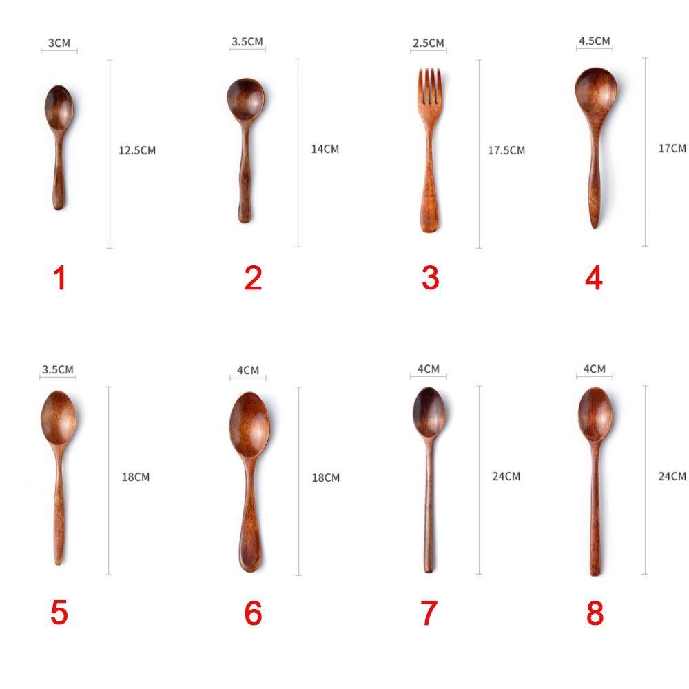 Не царапающая посуда Чайная ложка Чай Кофе Кухня Ложка для перемешивания Вилка Кофейная ложка Деревянная ложка