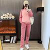 Модный женский повседневный костюм: Комплект спортивной куртки и спортивных штанов на весну/осень со стойкой.