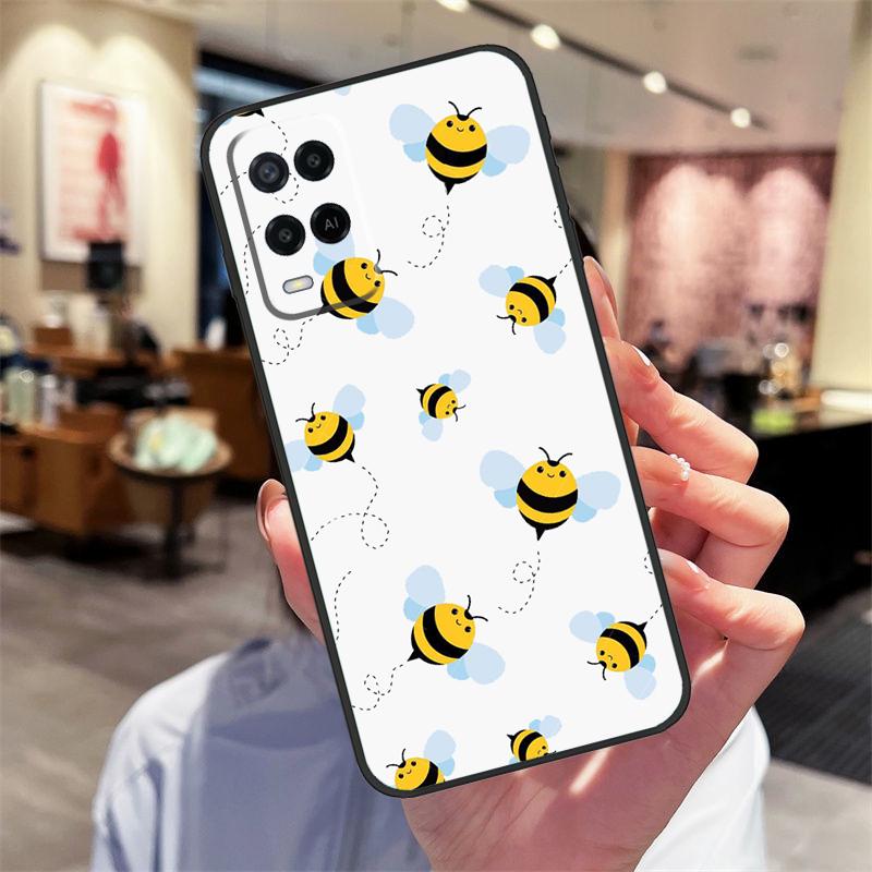 Чехол с узором пчелы и шмеля для Oppo A40 A60 A80 A18 A38 A58 A78 A98 A16 A76 A96 A15 A17 A77 A74 A94 A54 A57S