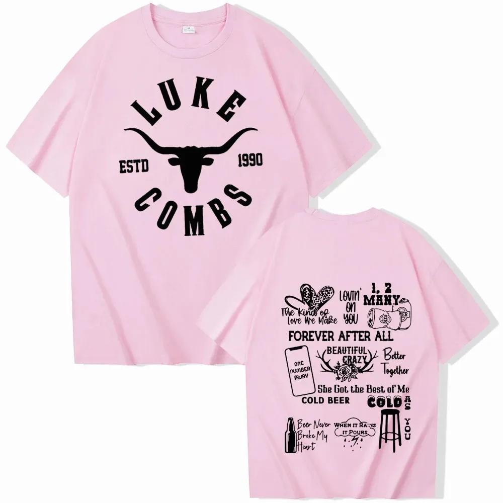 Luke Combs T-Shirts Western Country Music Man Woman Harajuku O-Neck Short Sleeve Shirts Fans Gift Fashion T-shirt for Men Y2K