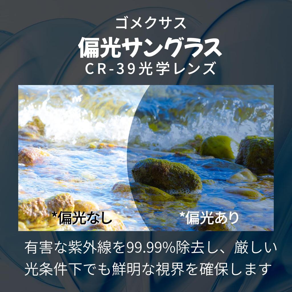 GOMEXUS J15 Polarized Designed for and with Optical and UV Includes Case Sunglasses, Fishing, Sports, Golf, Driving, Hiking, Sailing, CR-39