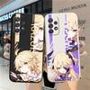 Квадратный жидкий чехол для телефона Samsung Galaxy A32 A52s A53 A42 A73 A13 A23 A33 A13 A12 A52 A72 A22 Genshin Impact People Cover