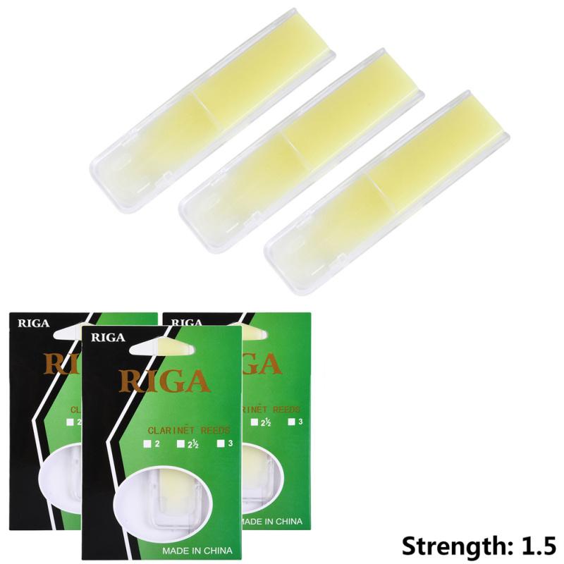 3 Pcs/set Saxophone Resin Clarinet Reeds Strength 1.5, 2.0, 2.5 For Beginner Student
