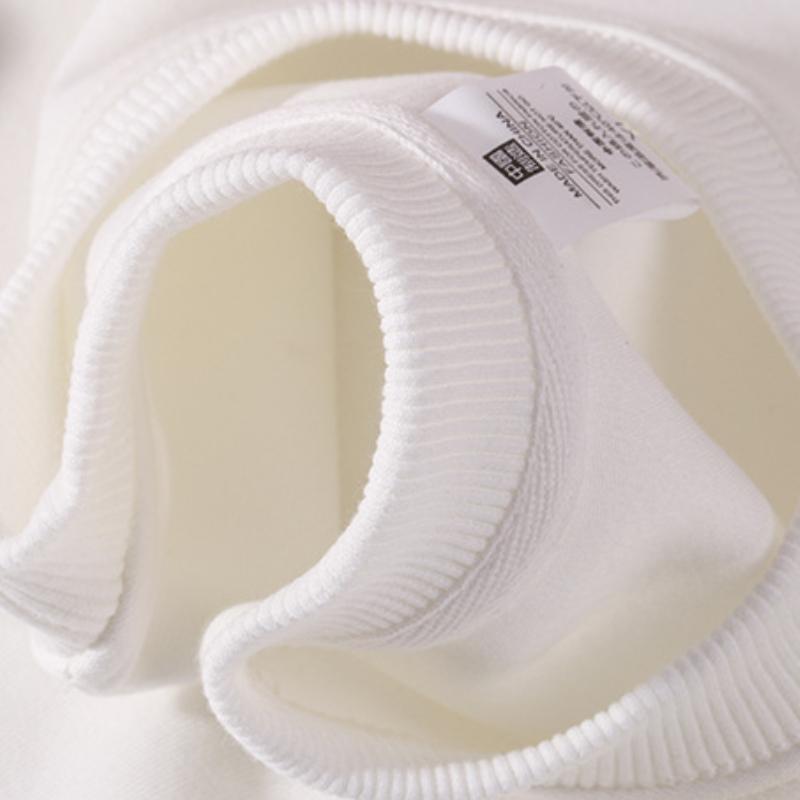 320 г Толстовка с круглым вырезом для мужчин и женщин, осенне-зимняя однотонная свободная футболка большого размера с длинным рукавом