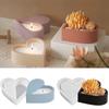 Heart Shaped Silicone Mold for Plaster Candle Cup Stylish Flower Pots Molds Epoxy Resin Candle Holder Decoration Mould
