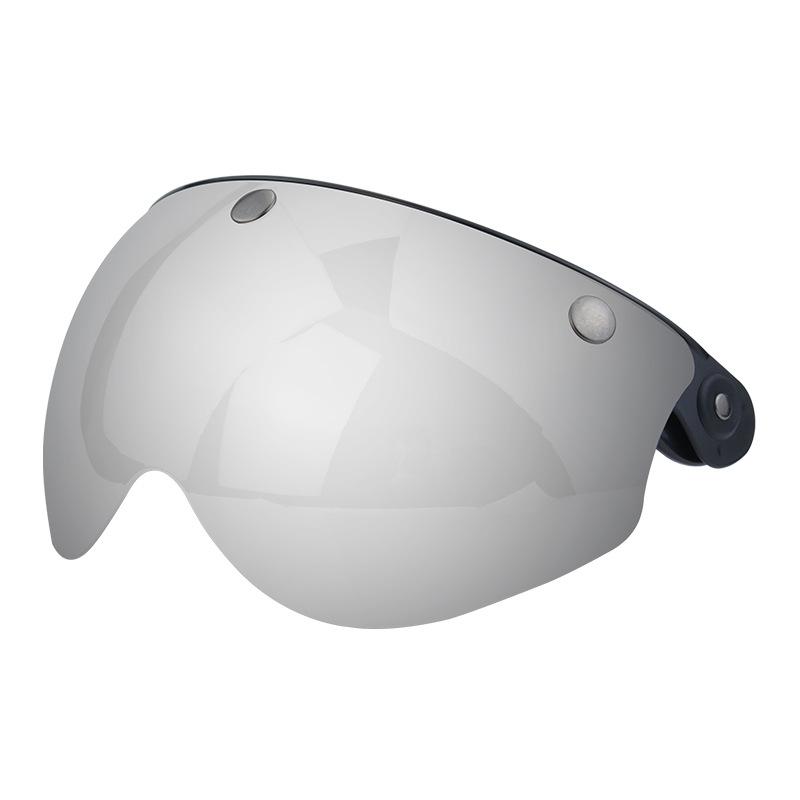 Anluoer Motorcycle Helmet Visor, Three-Snap Bubble Visor, Windproof, High-Definition, Retro Harley Half-Helmet Visor