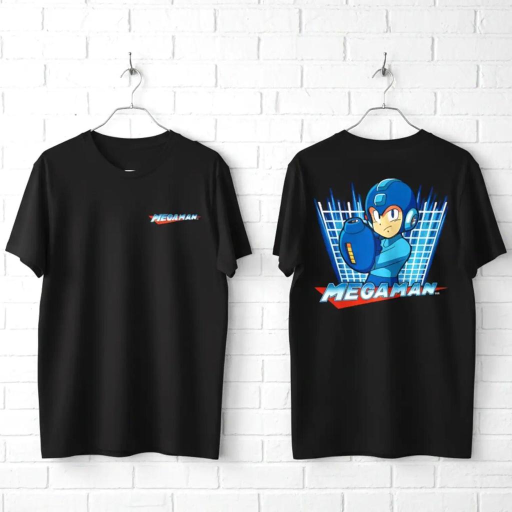 Megaman Gunner Grid T-Shirt: Retro Video Game Graphic Tee