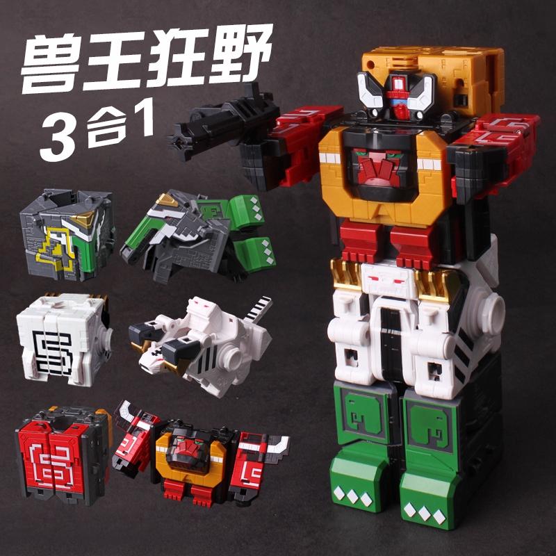 Power Assembling Educational Toys Math Cube Transformation Robot Digits Puzzle Ranger Animals Boy Toy for Kids