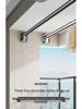 Retractable No-Drill Balcony Clothes Drying Rod, 304 Stainless Steel Hanger for Home Use