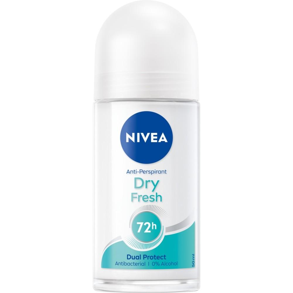 Nivea Dezodorant Dry Fresh Dual Protect 72H Roll-On Damski 50Ml