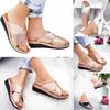 Elegant Women Shoes Sandal Comfy Platform Flat Sole Orthopedic Big Toe Foot Pu Leather