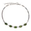 Модный браслет Fashion Treasure Jewelry из стерлингового серебра S925 с натуральными топазом, гранатом, диопсидом для женщин