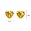High-End Heart-Shaped Gold Stainless Steel Earrings | Creative Fashion Studs