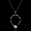 Unique Necklace for Women Black Gold Pendant Line Pearl Clavicle Chain Irregular Women Sweater Chain Party Jewelry