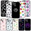 Cute Cat Dog Paw Love Luxury Phone Case For iPhone 13 15 14 12 Mini 11 Pro MAX XR X SE XS 7 8 Plus Silicone Protection Cover