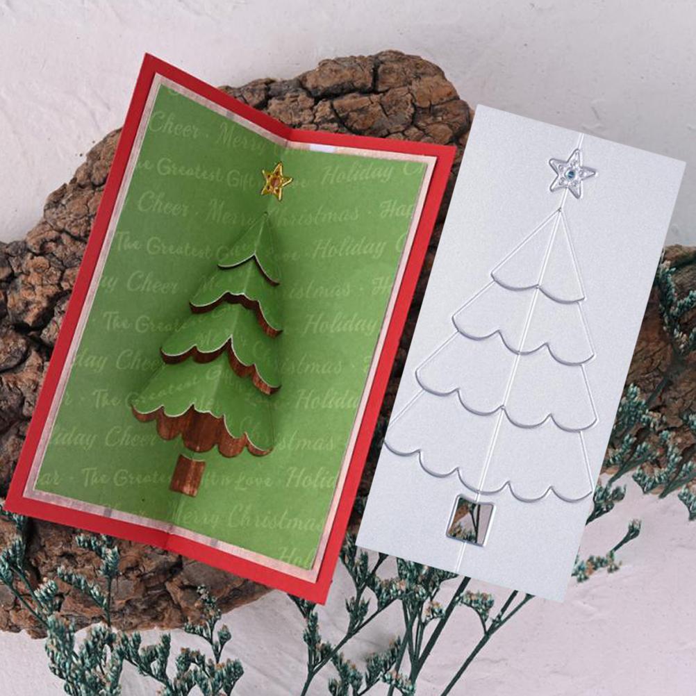 Christmas Tree Metal Cutting Dies Stencil Carbon Steel DIY Scrapbooking Album Paper Card Template Mold Embossing Mold