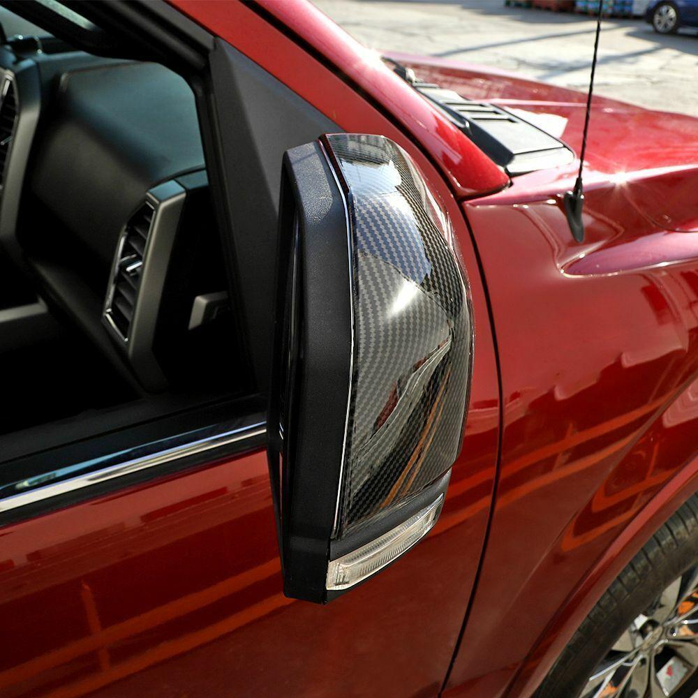 Для Ford F150 2015-2020 Raptor Боковое зеркало заднего вида + Накладка на дверную ручку Крышка крыла Автомобильная наружная дверь Зеркало заднего вида Корпус Накладка Наклейка